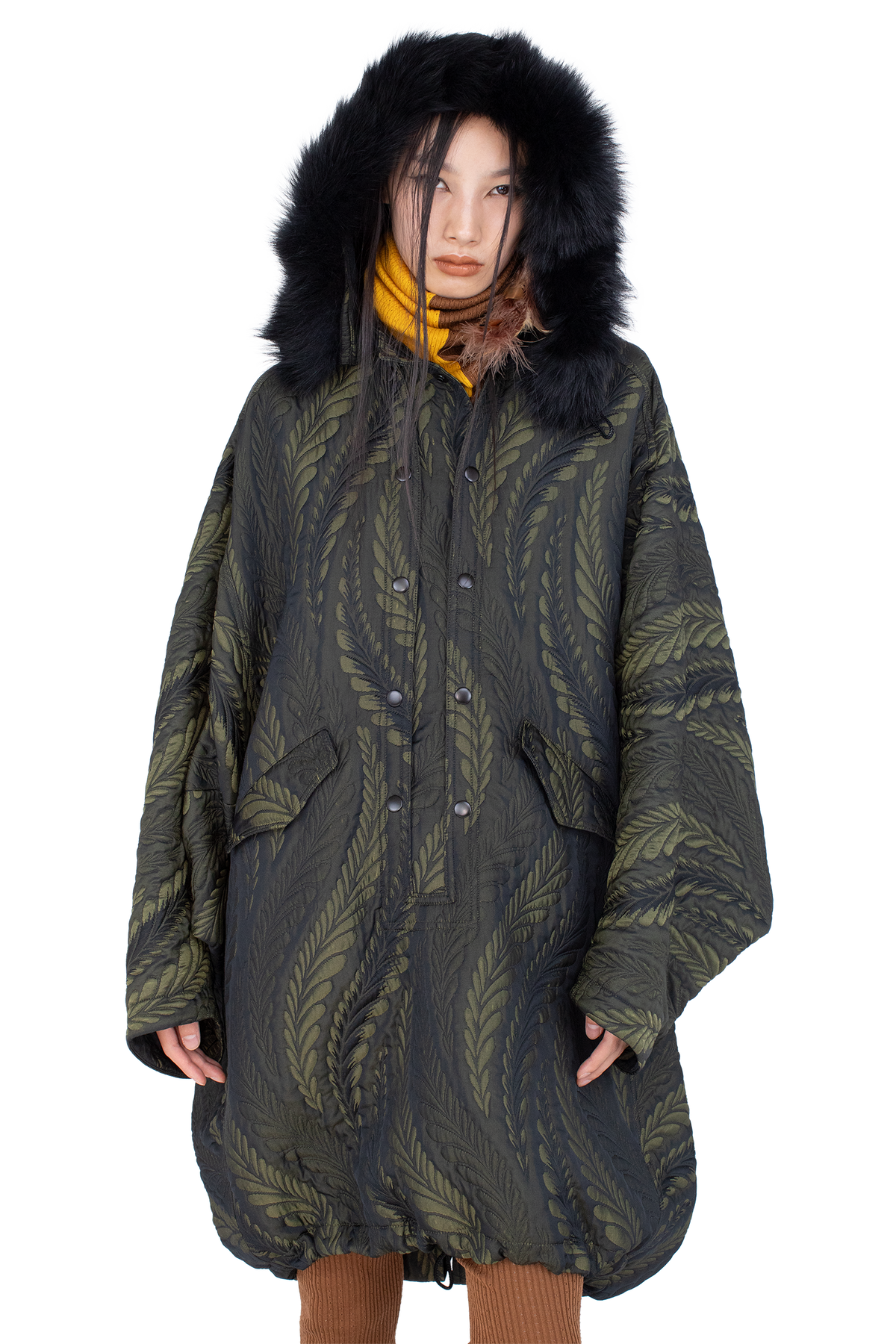 BITTERN Hooded Poncho — Foliage Green