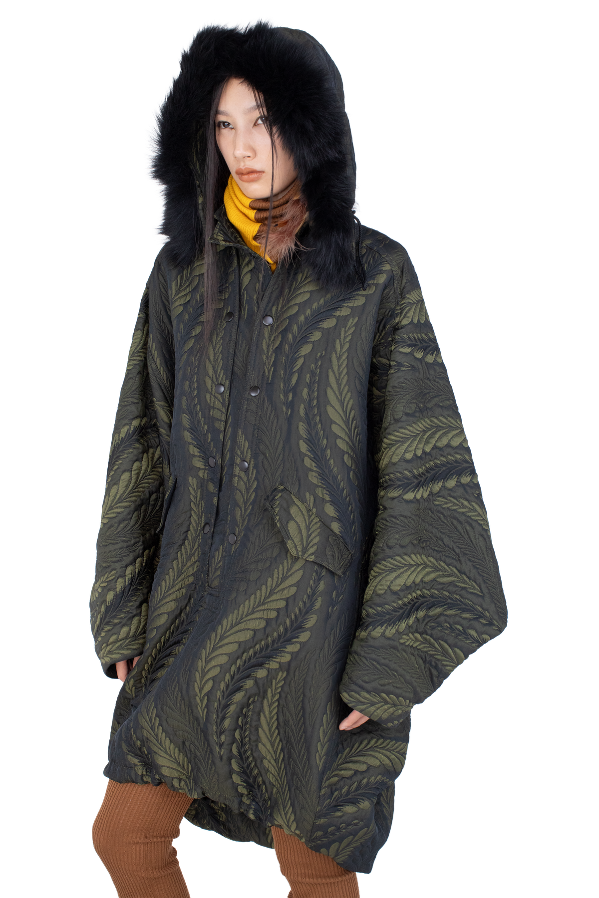 BITTERN Hooded Poncho — Foliage Green