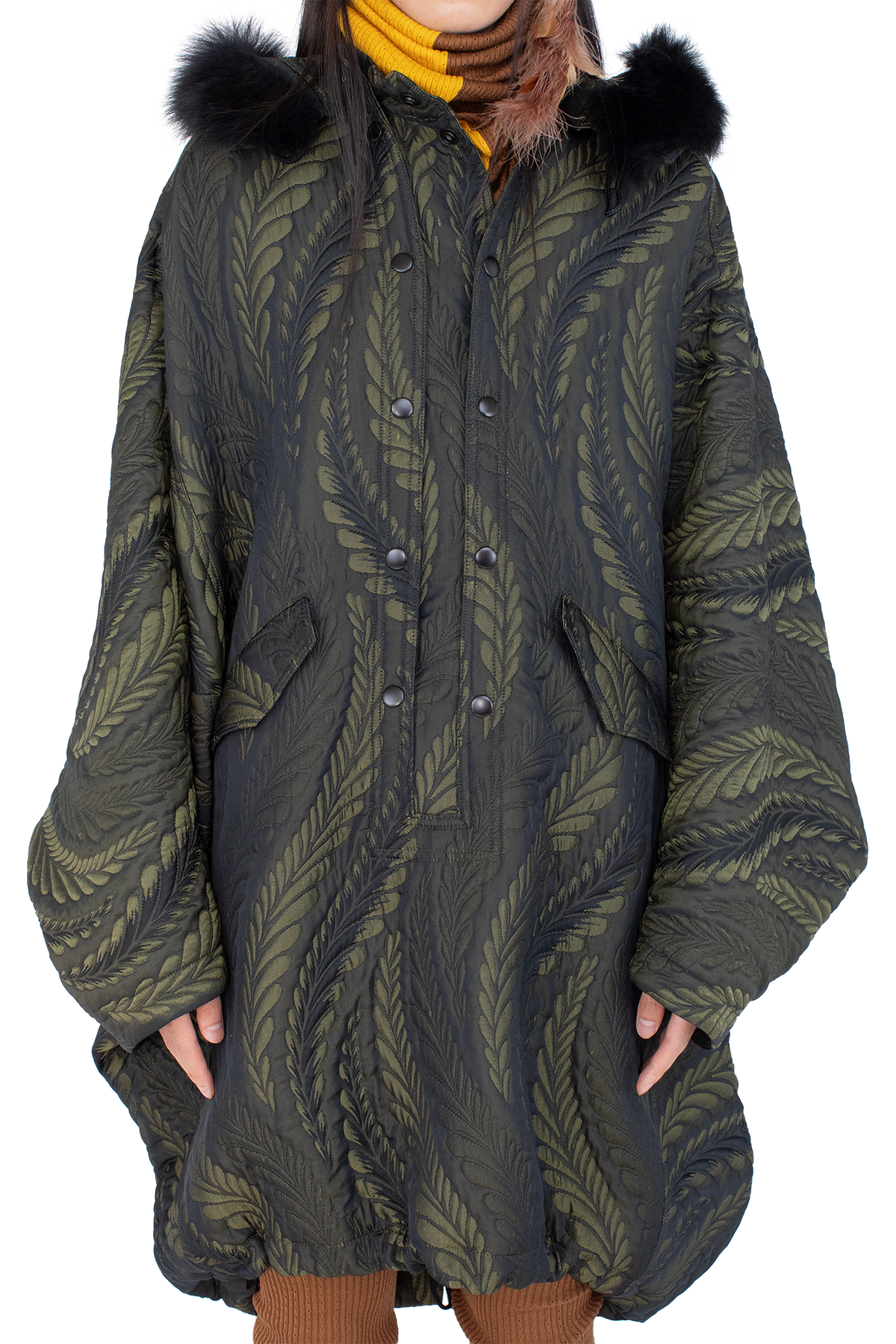 BITTERN Hooded Poncho — Foliage Green