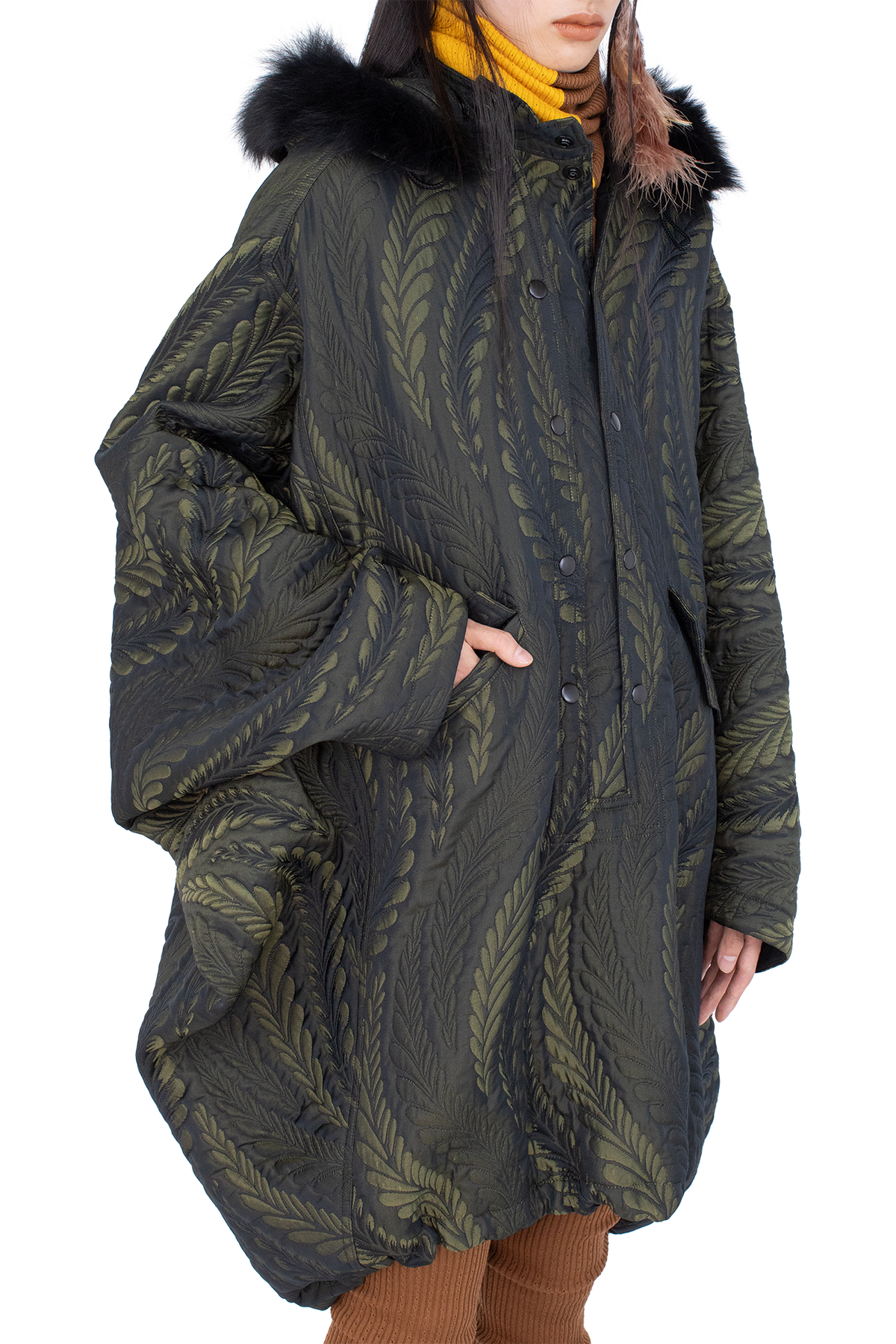 BITTERN Hooded Poncho — Foliage Green