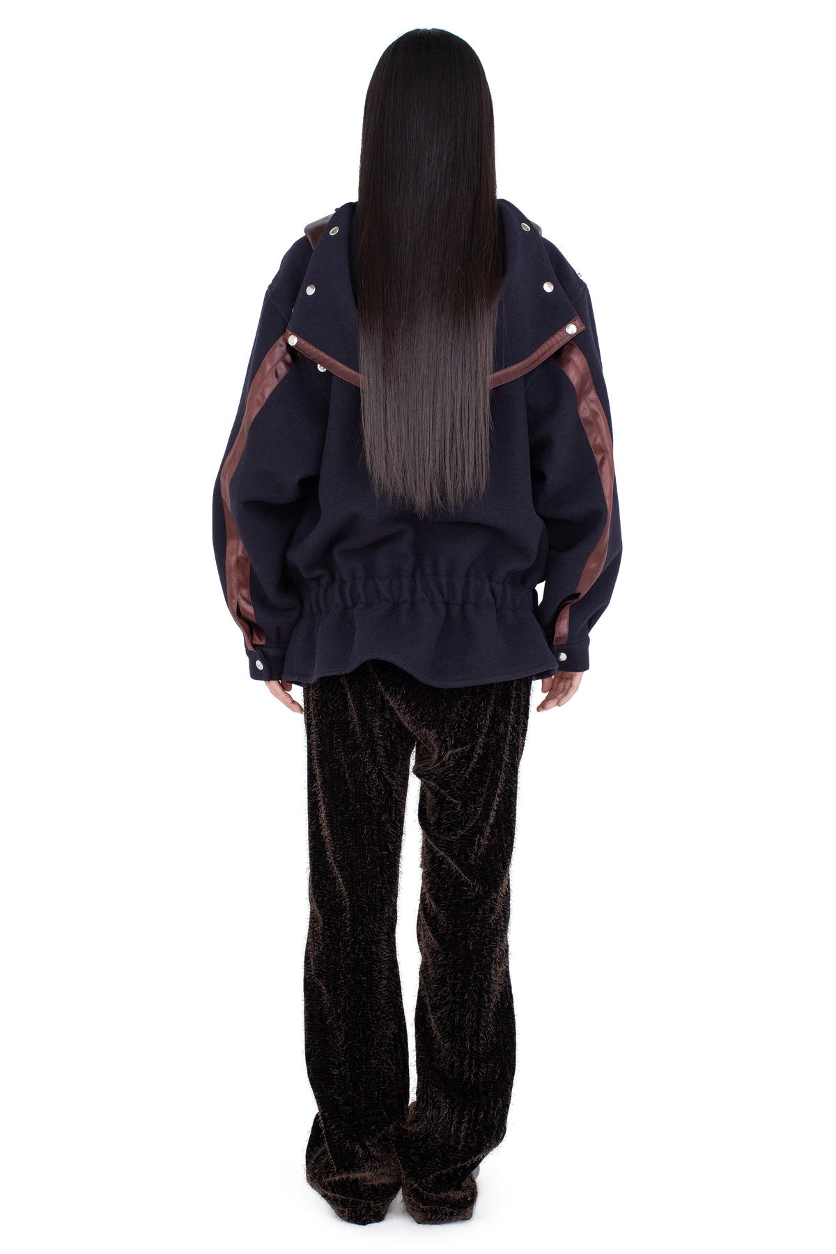 HERON Belted Jacket — Midnight Blue