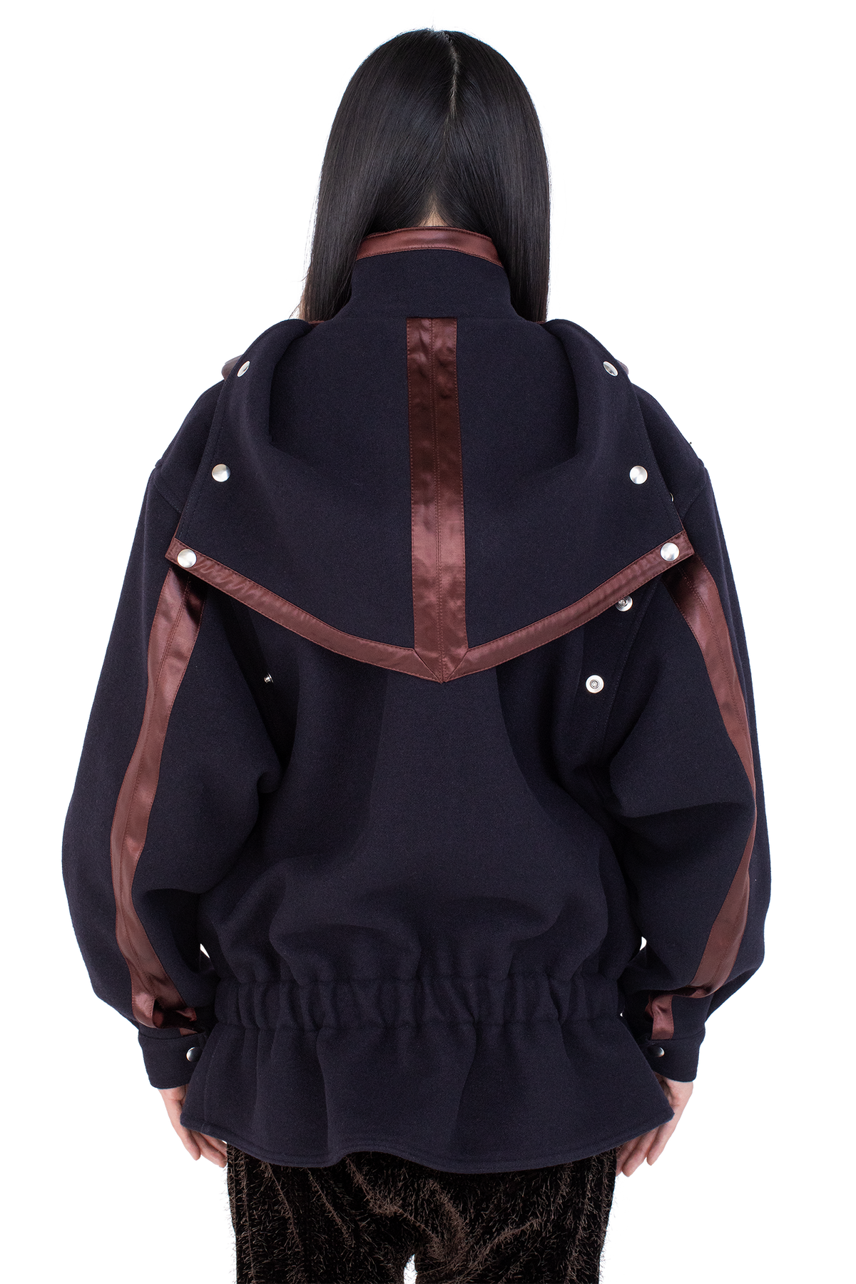HERON Belted Jacket — Midnight Blue