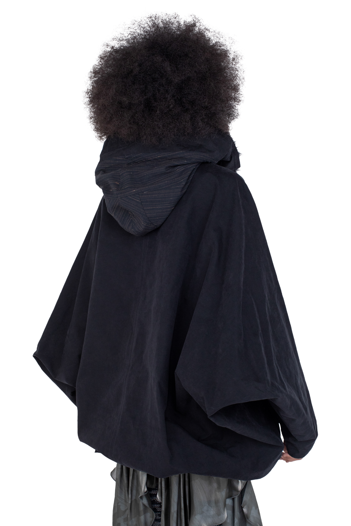 BITTERN Hooded Poncho — Onyx Black