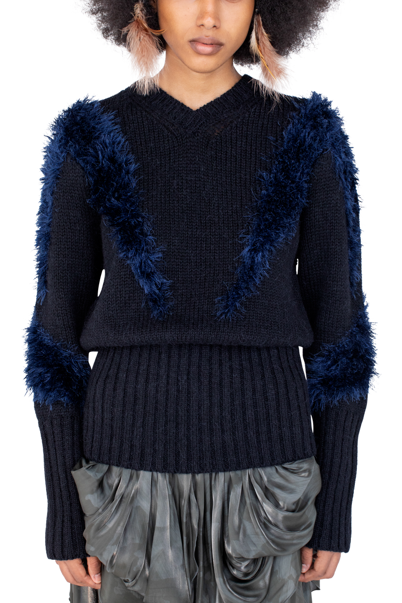 MACAW Jumper — Black Swan / Deep Lake Blue