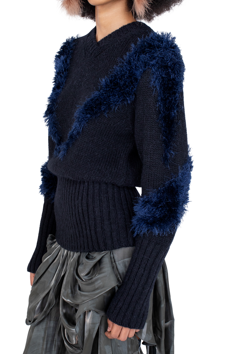 MACAW Jumper — Black Swan / Deep Lake Blue