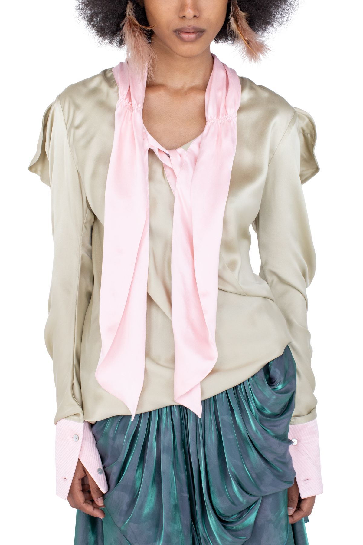 EVELYN Blouse — Pebble