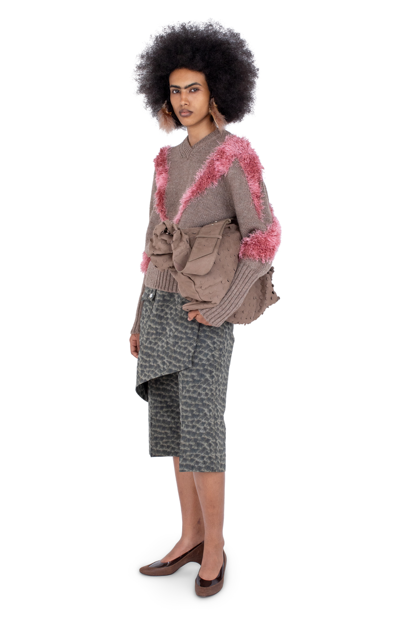 MACAW Jumper — Dove Brown / Redpoll Pink