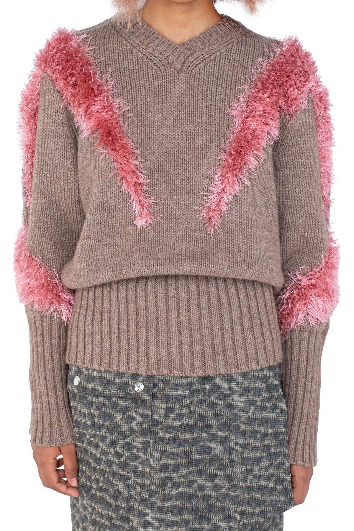MACAW Jumper — Dove Brown / Redpoll Pink