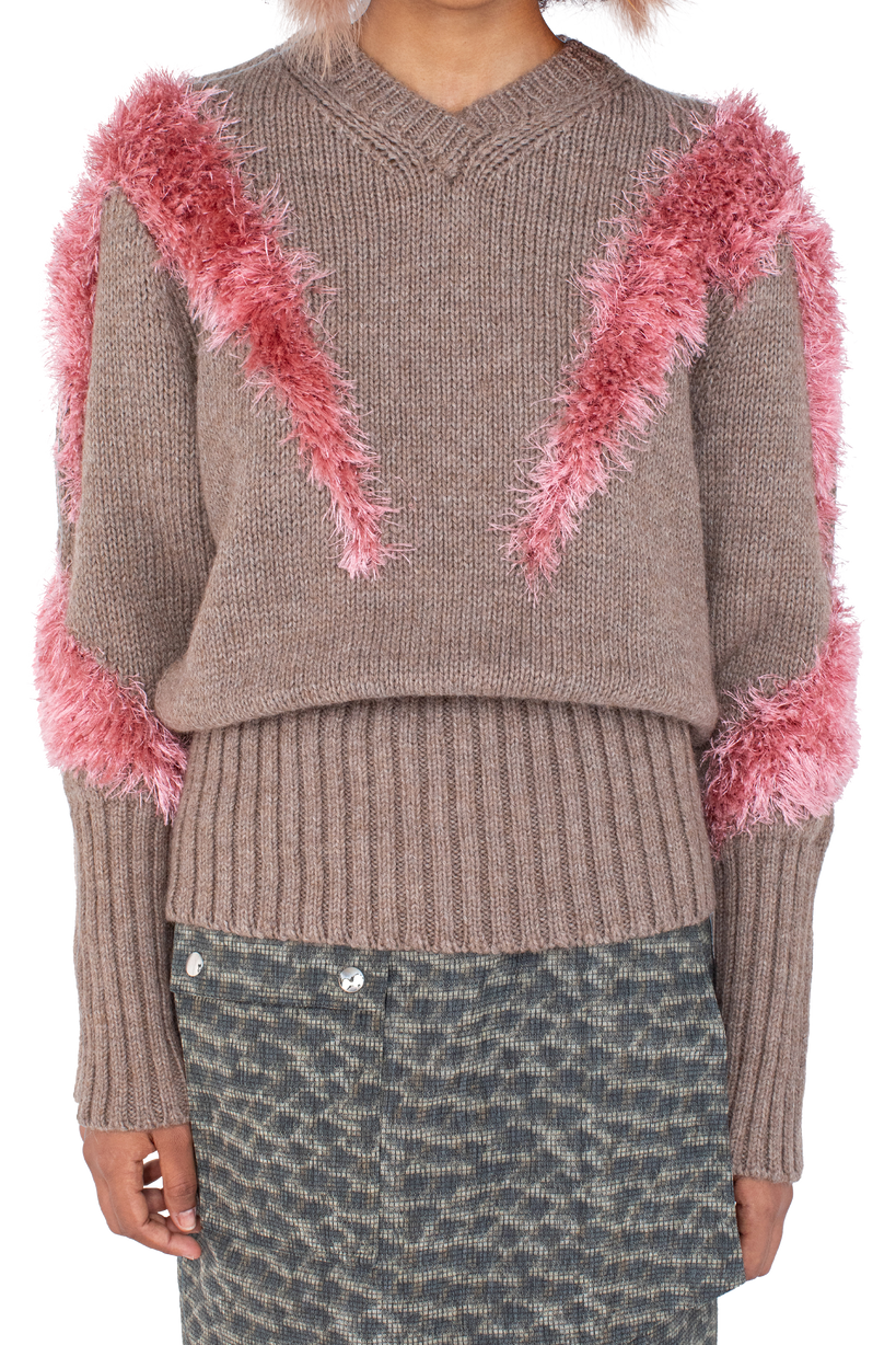 MACAW Jumper — Dove Brown / Redpoll Pink