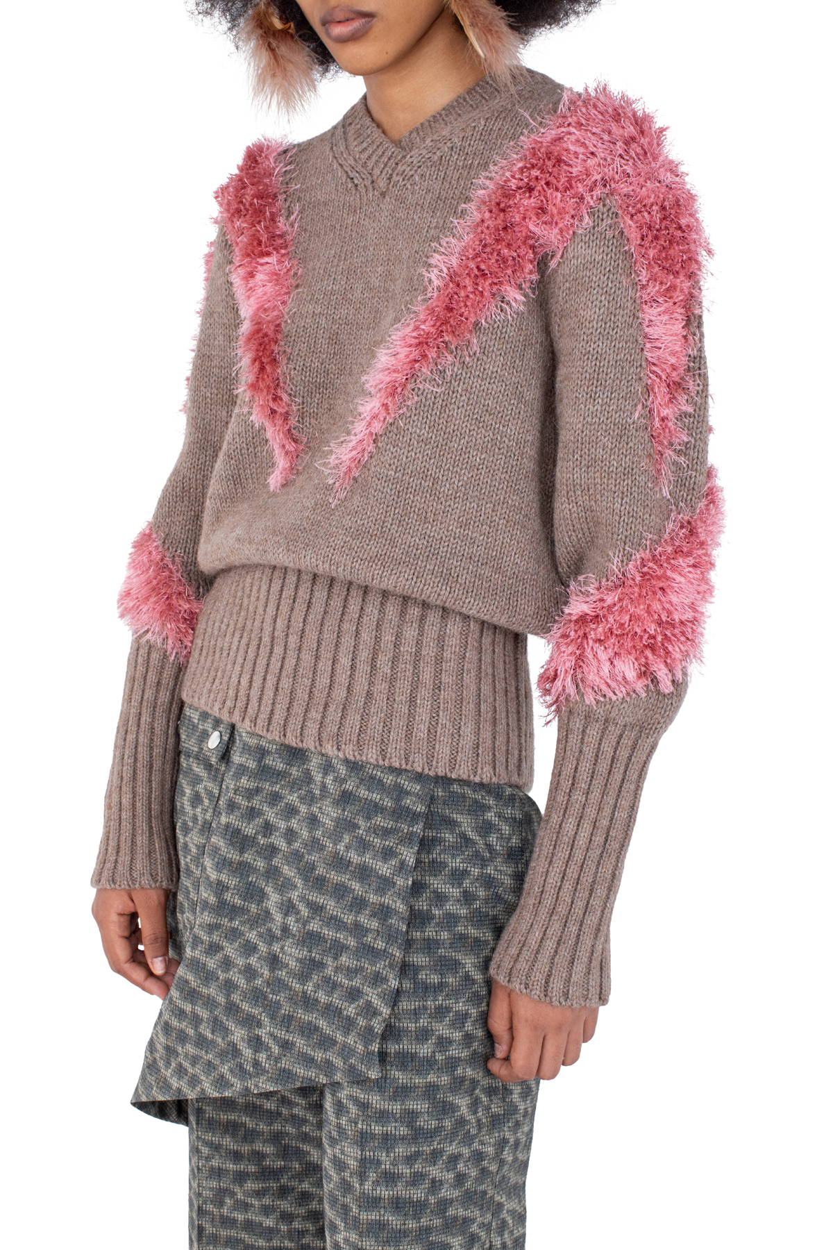 MACAW Jumper — Dove Brown / Redpoll Pink