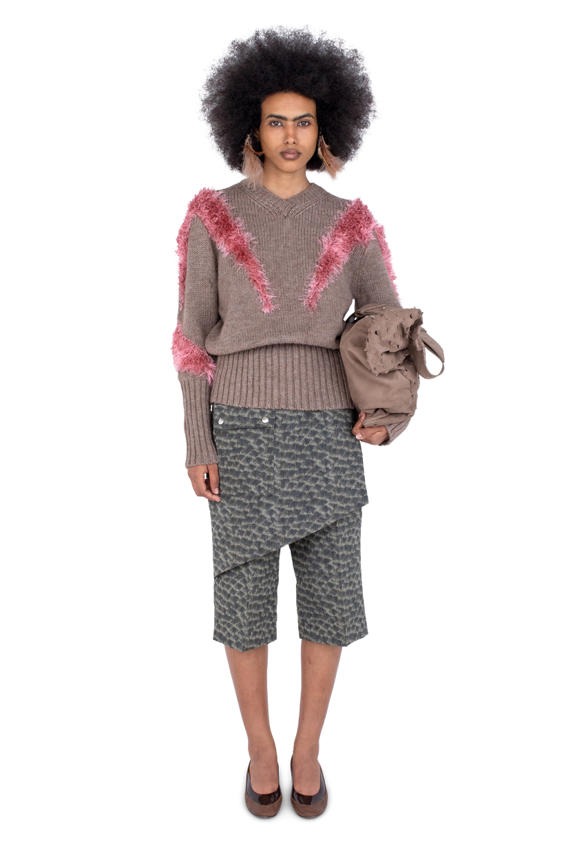 MACAW Jumper — Dove Brown / Redpoll Pink