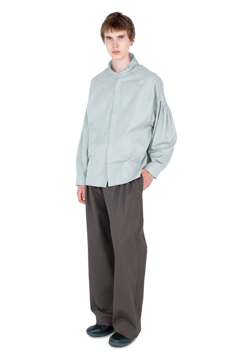 EVERS Pleated Shirt — Soft Green
