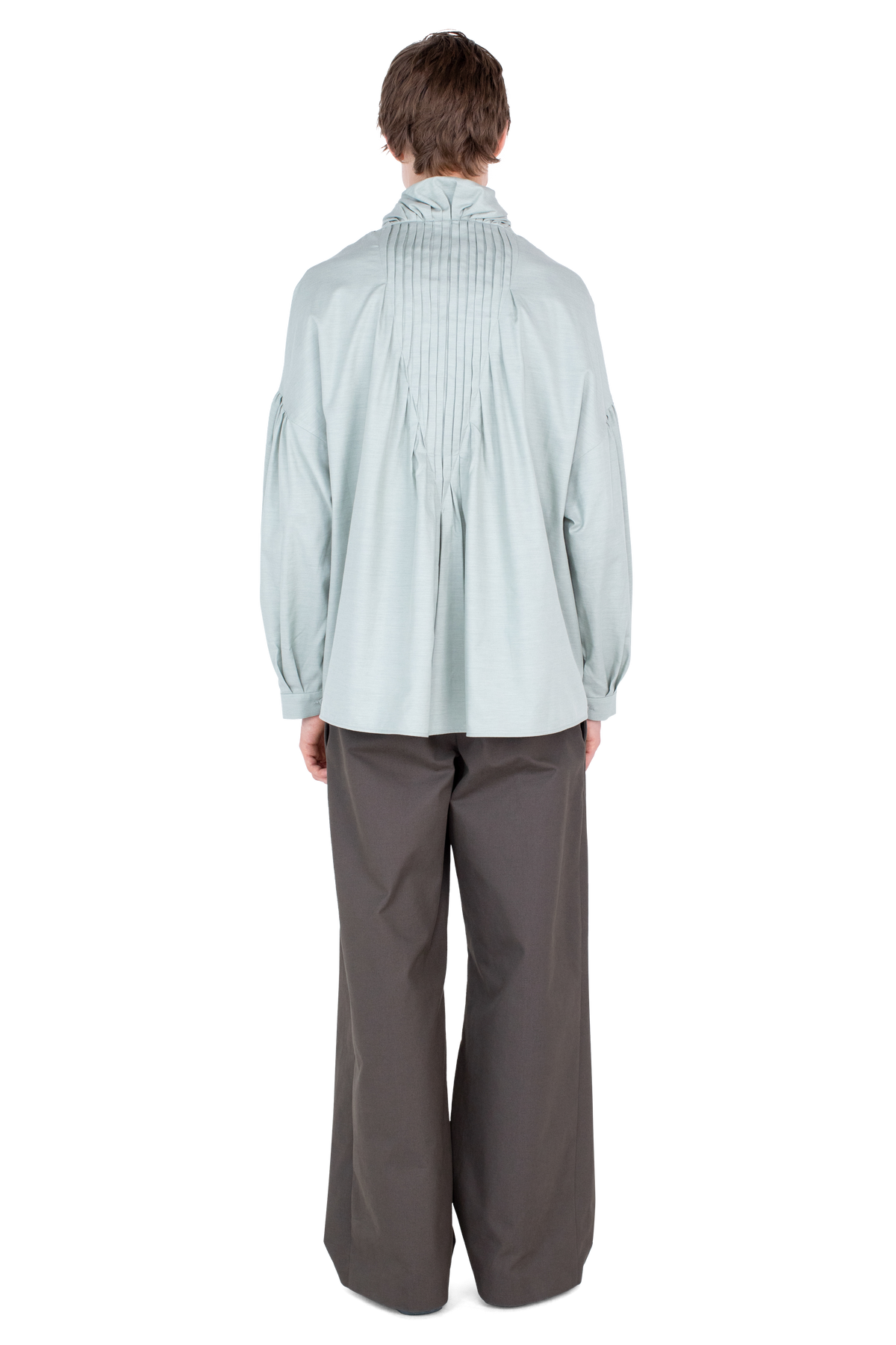 EVERS Pleated Shirt — Soft Green