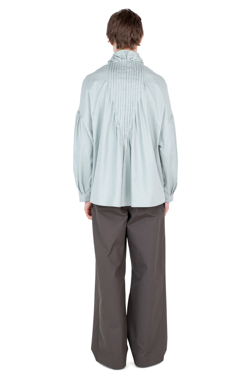 EVERS Pleated Shirt — Soft Green