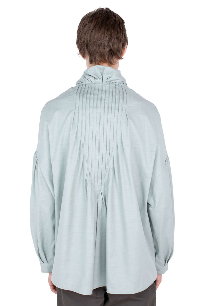 EVERS Pleated Shirt — Soft Green