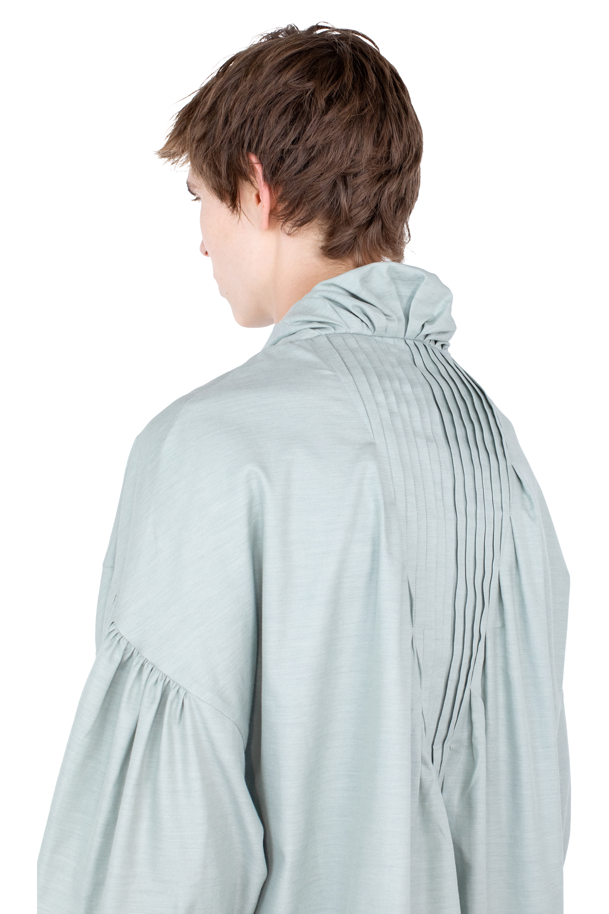 EVERS Pleated Shirt — Soft Green
