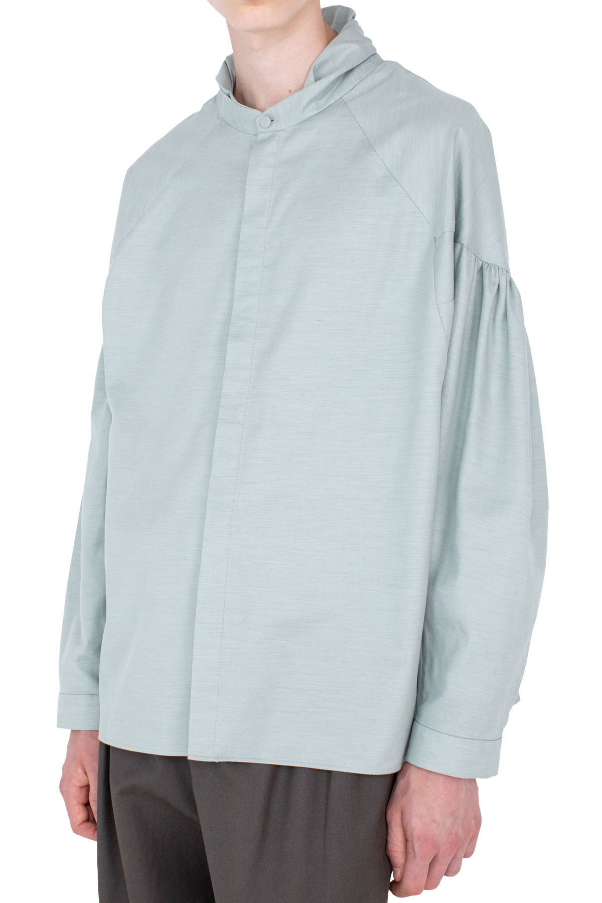 EVERS Pleated Shirt — Soft Green