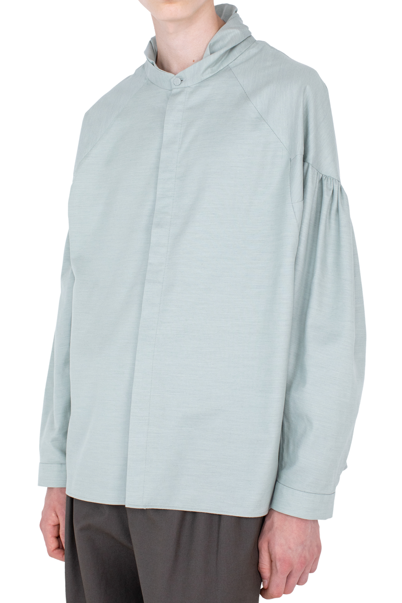 EVERS Pleated Shirt — Soft Green