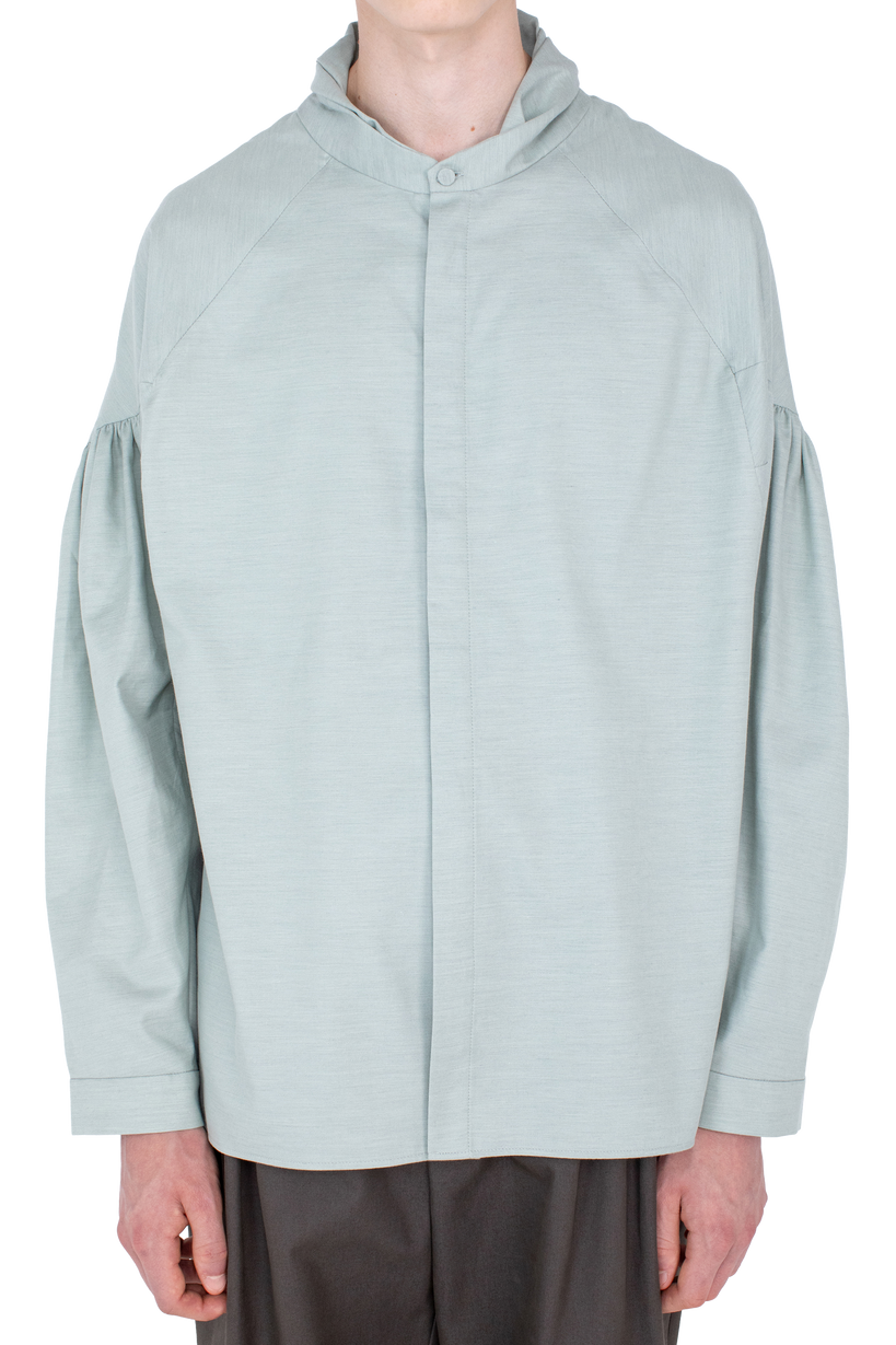 EVERS Pleated Shirt — Soft Green