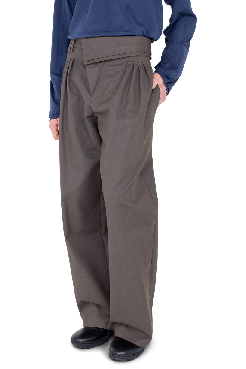 DIEZE Wide Trousers — Khaki