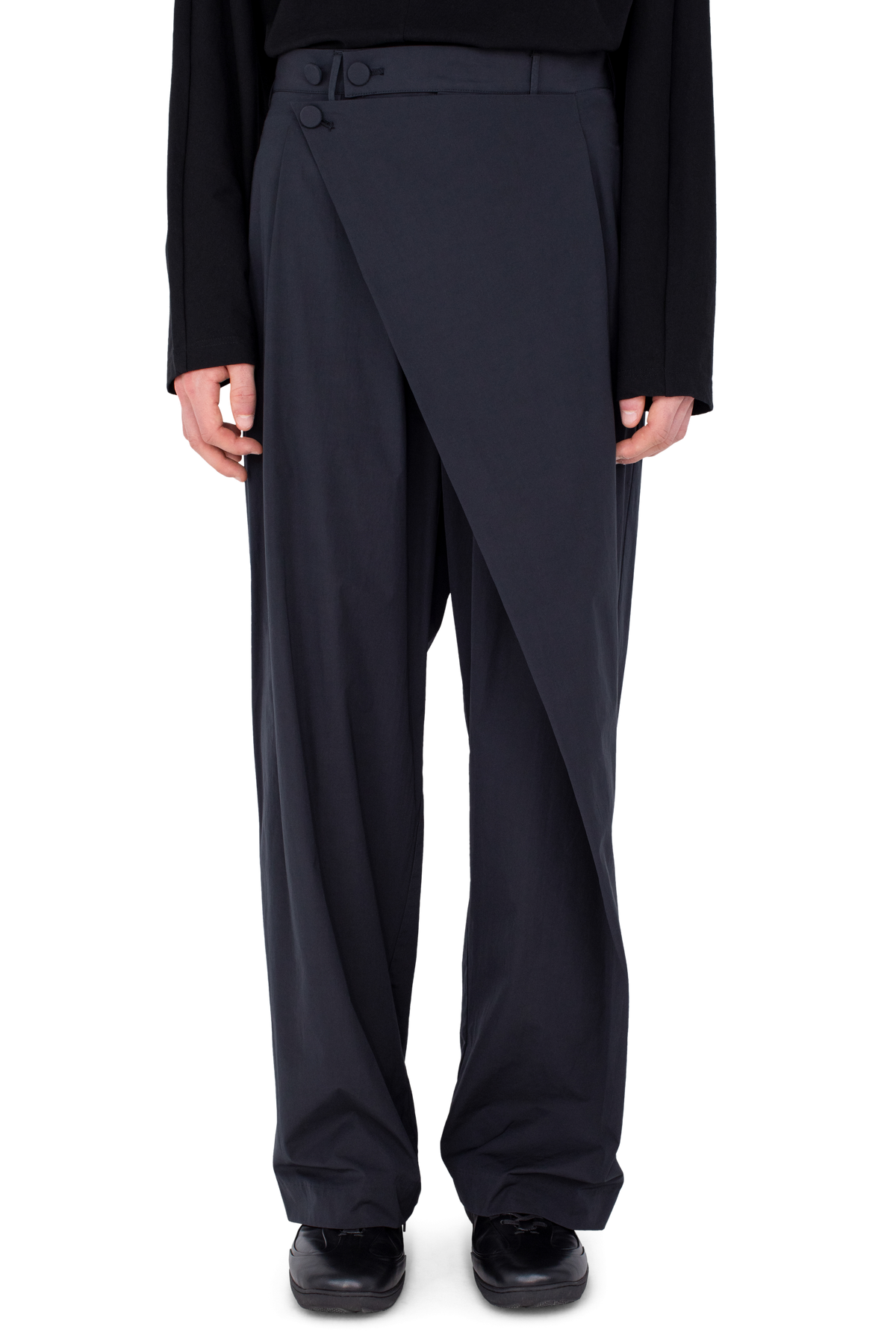 KIPPEL Wrap Trousers — Pitch Black