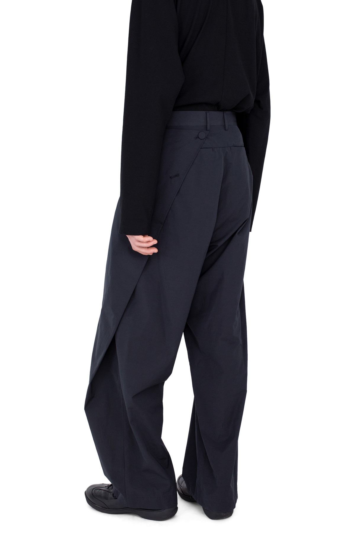 KIPPEL Wrap Trousers — Pitch Black