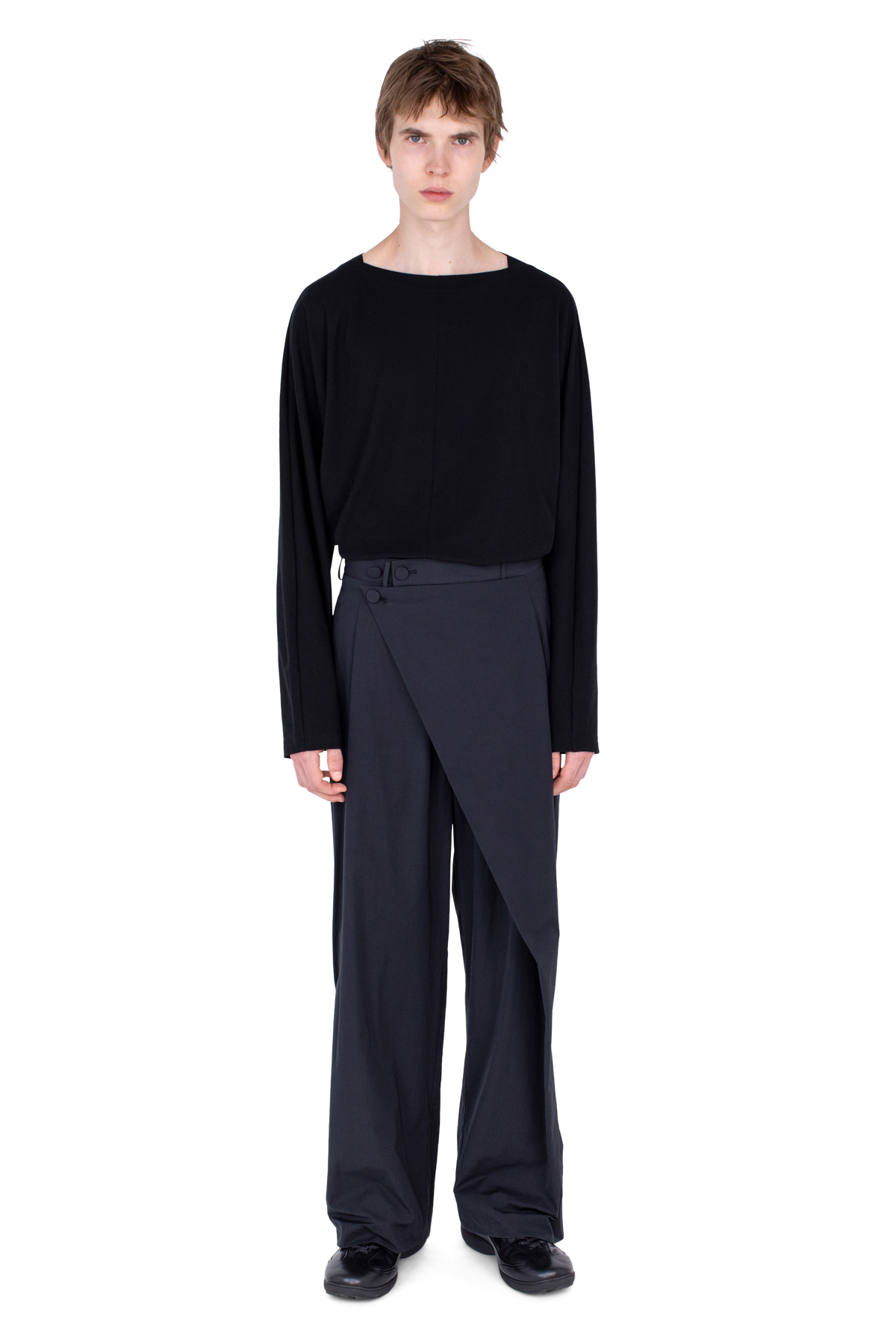 KIPPEL Wrap Trousers — Pitch Black