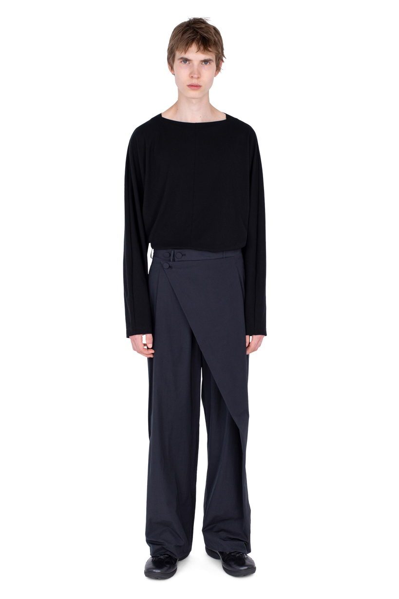 KIPPEL Wrap Trousers — Pitch Black