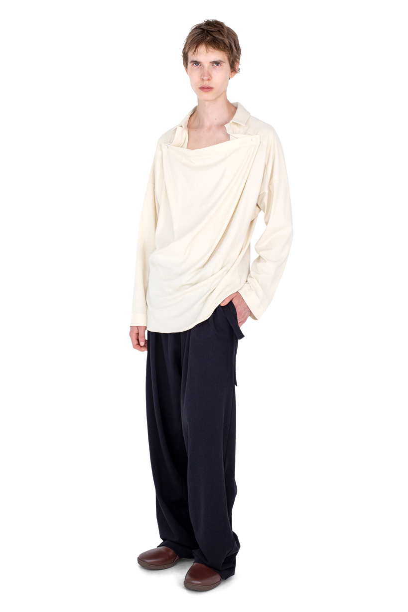 ISKAR Drape Shirt — Ivory