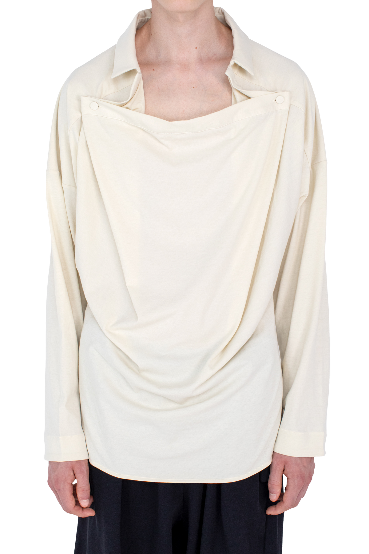 ISKAR Drape Shirt — Ivory
