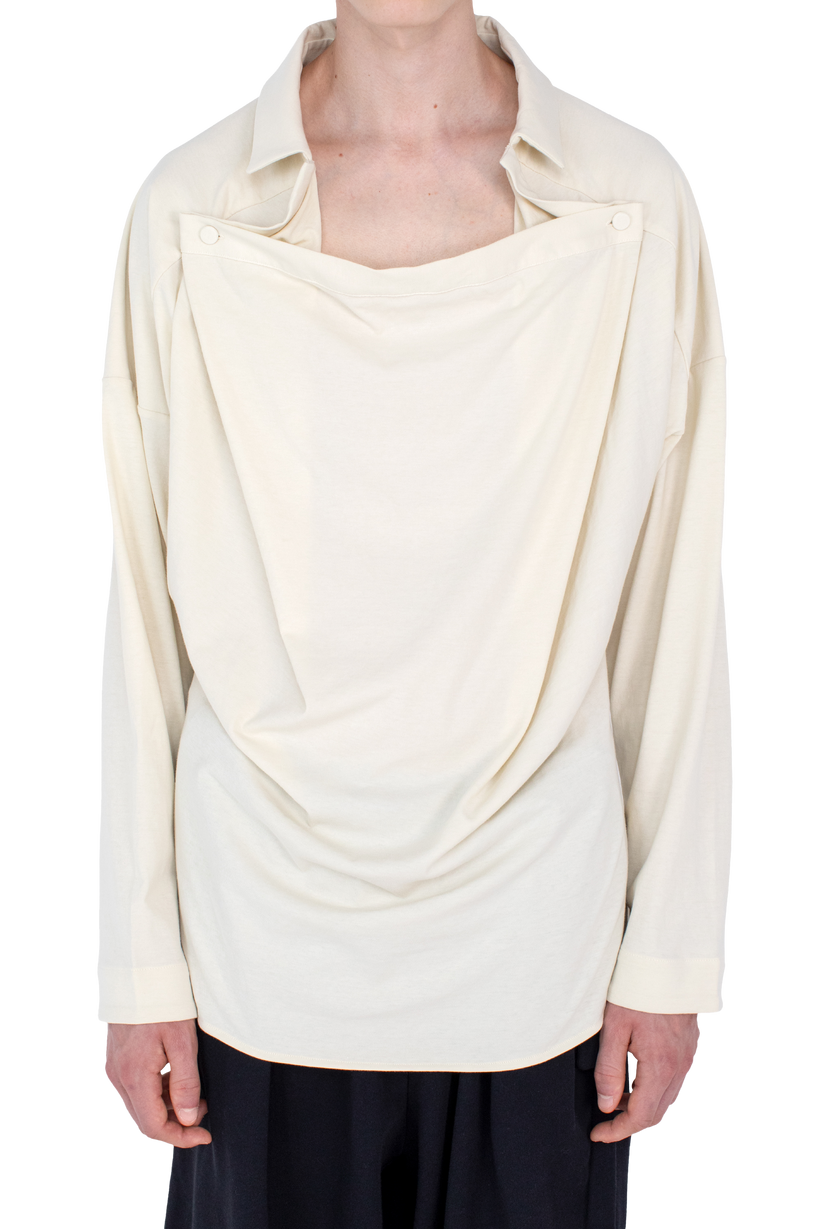 ISKAR Drape Shirt — Ivory
