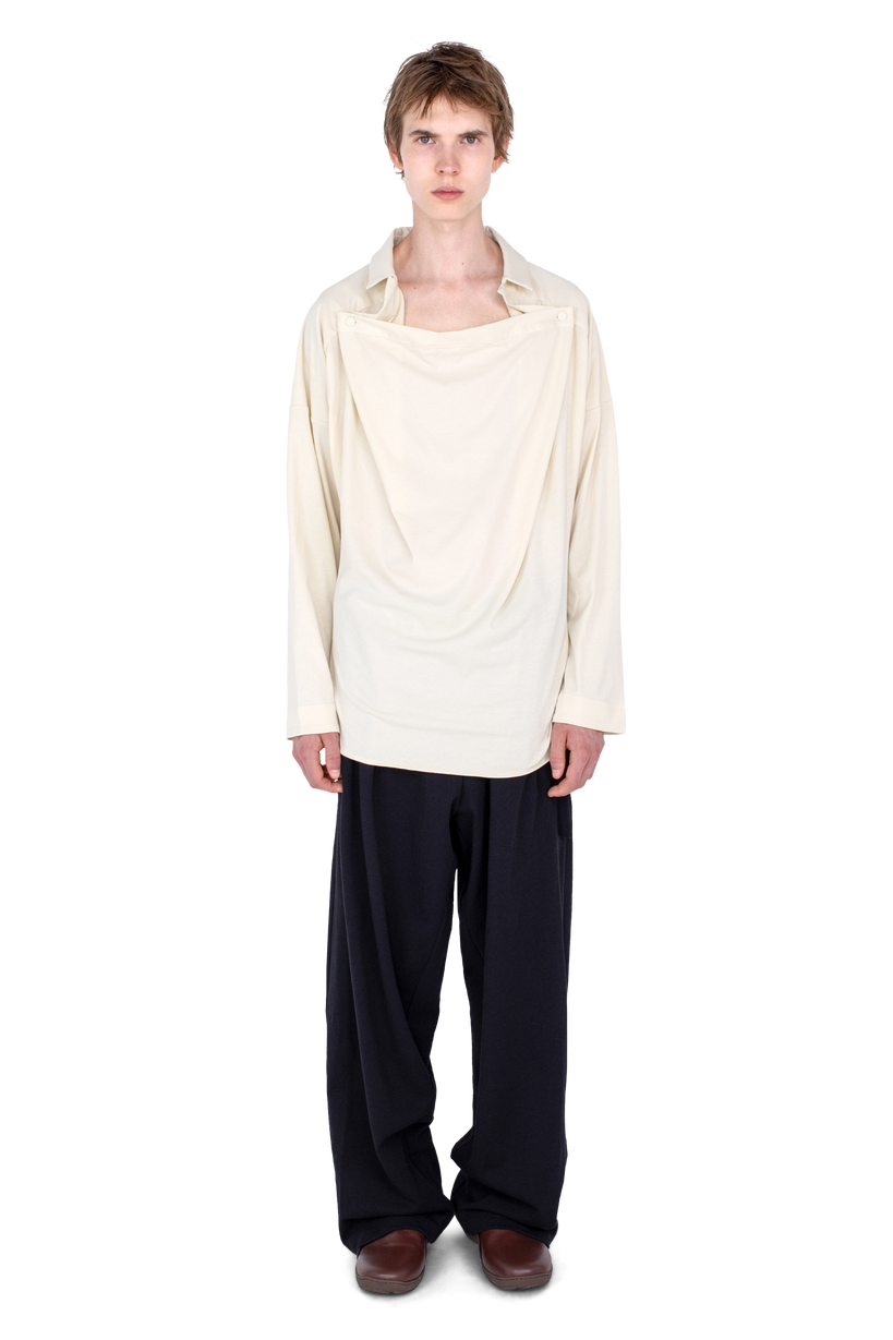 ISKAR Drape Shirt — Ivory