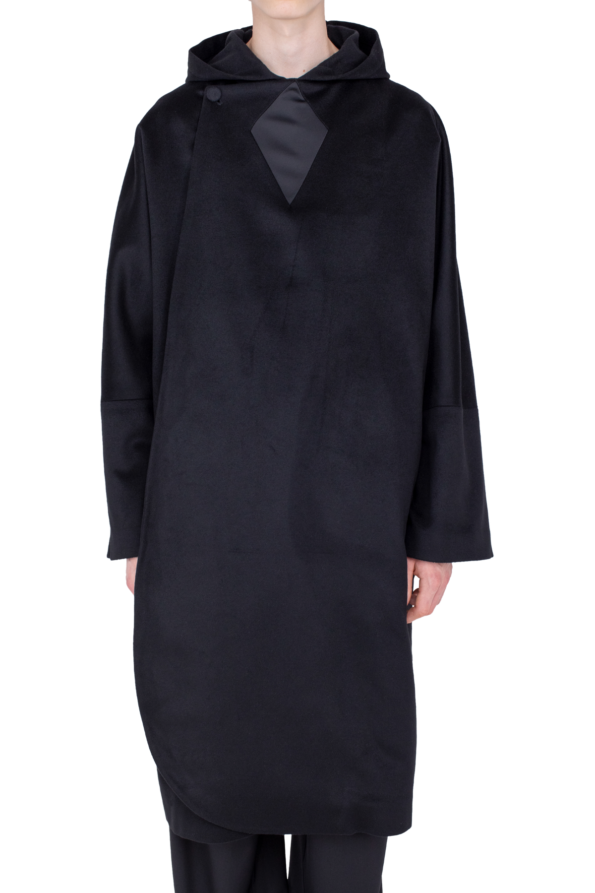 MUNNO Hooded Coat — Obsidian Black