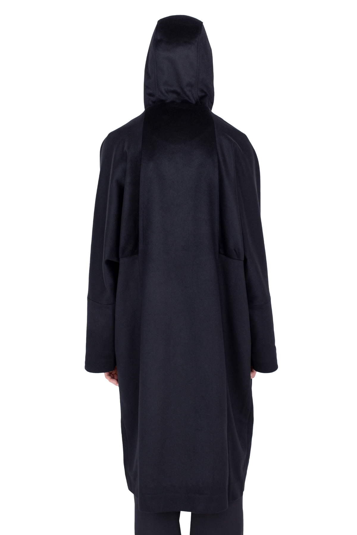 MUNNO Hooded Coat — Obsidian Black
