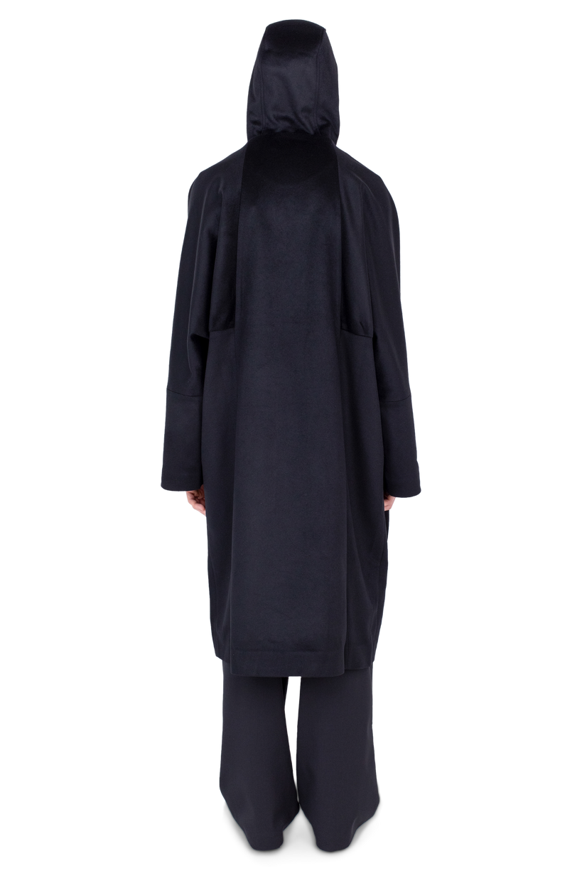 MUNNO Hooded Coat — Obsidian Black