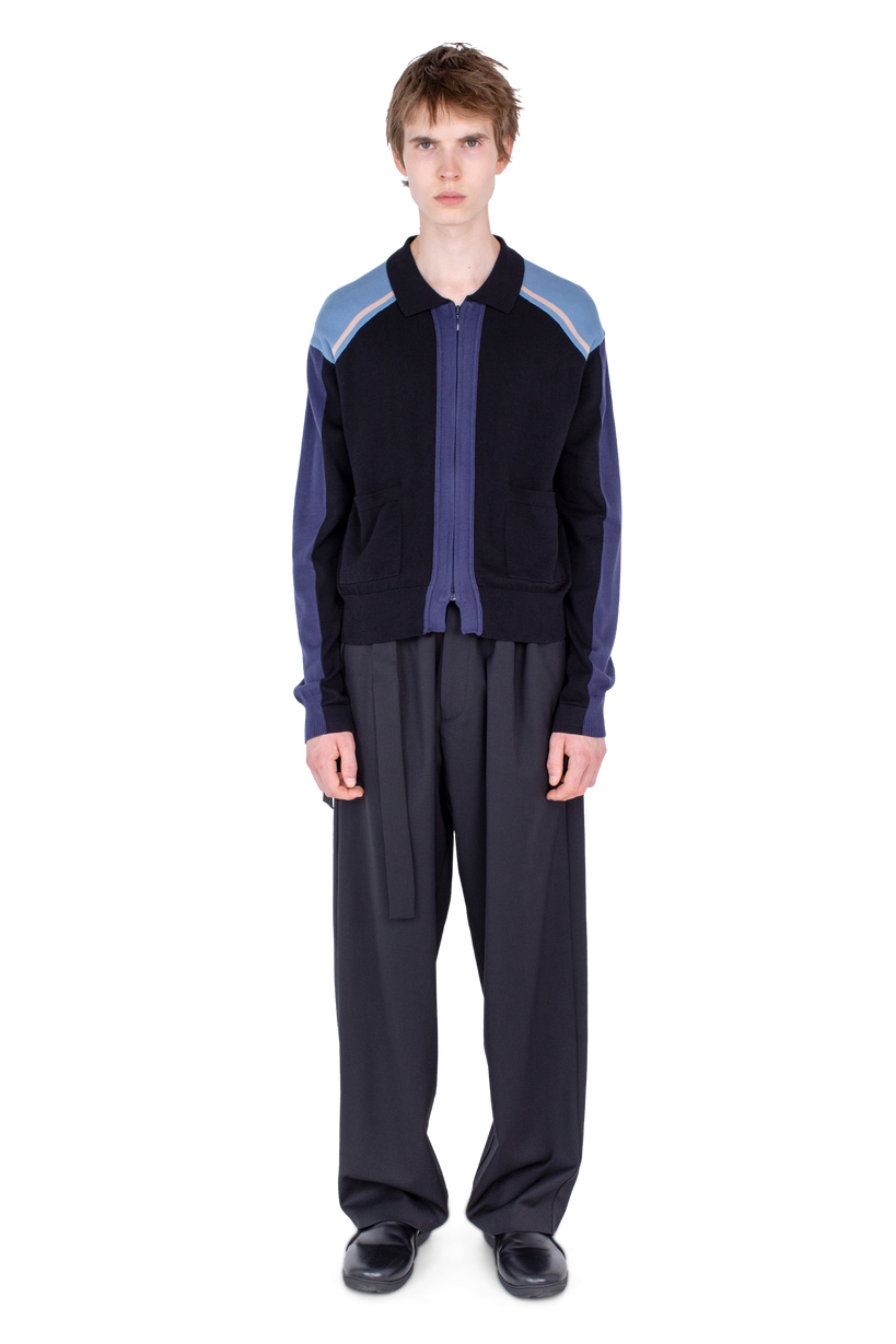 MUNNO Knit Cardigan — Phantom Black