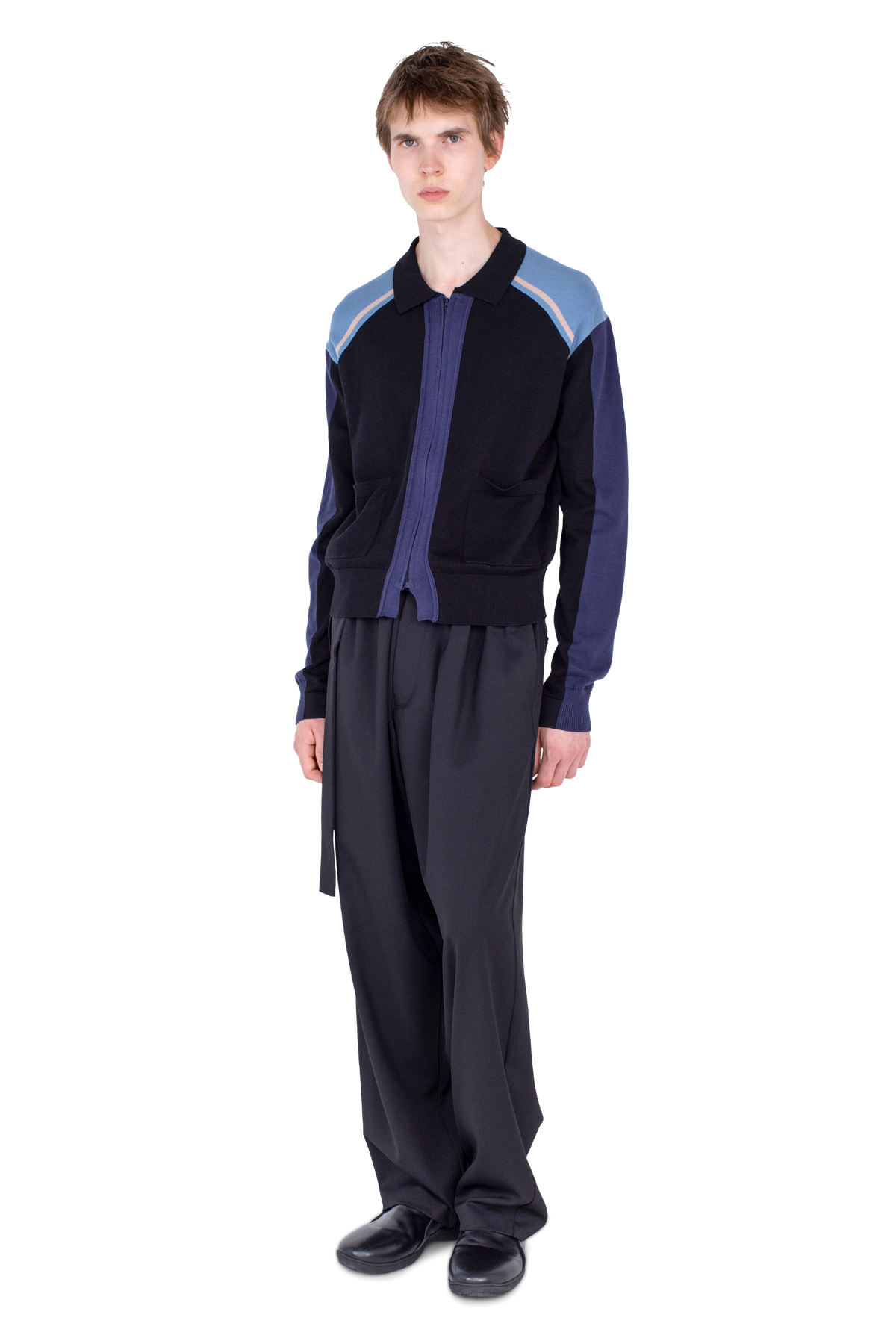 MUNNO Knit Cardigan — Phantom Black