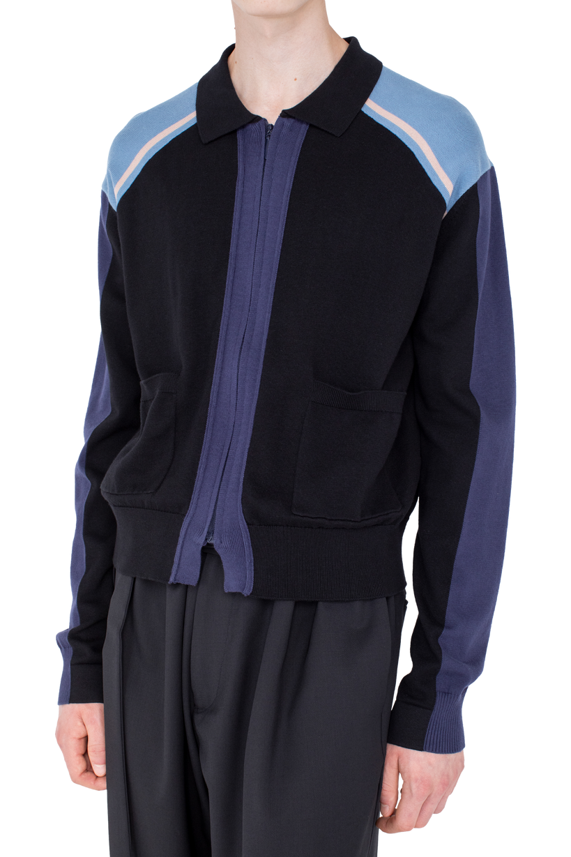MUNNO Knit Cardigan — Phantom Black