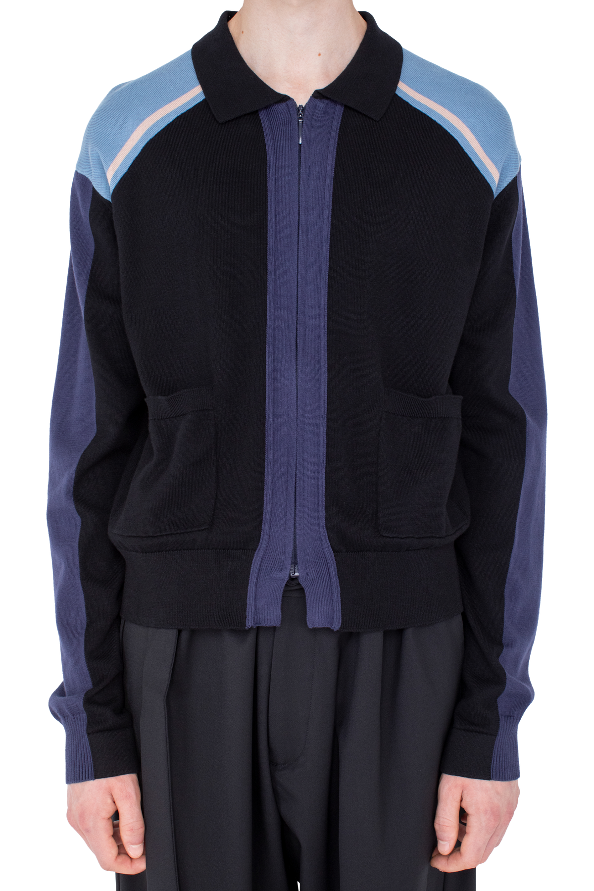 MUNNO Knit Cardigan — Phantom Black