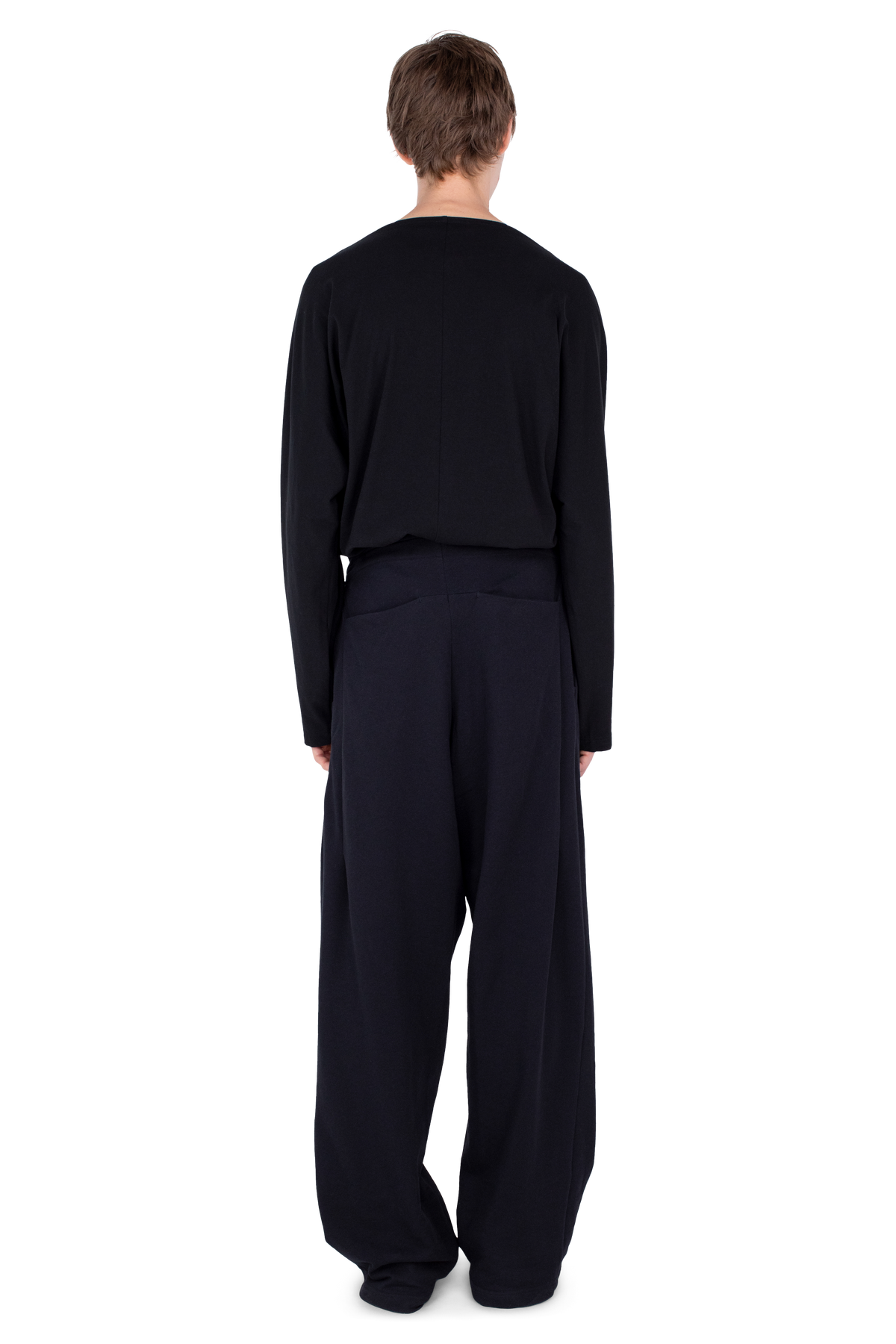 OSCAR Wide Trousers — Smooth Black
