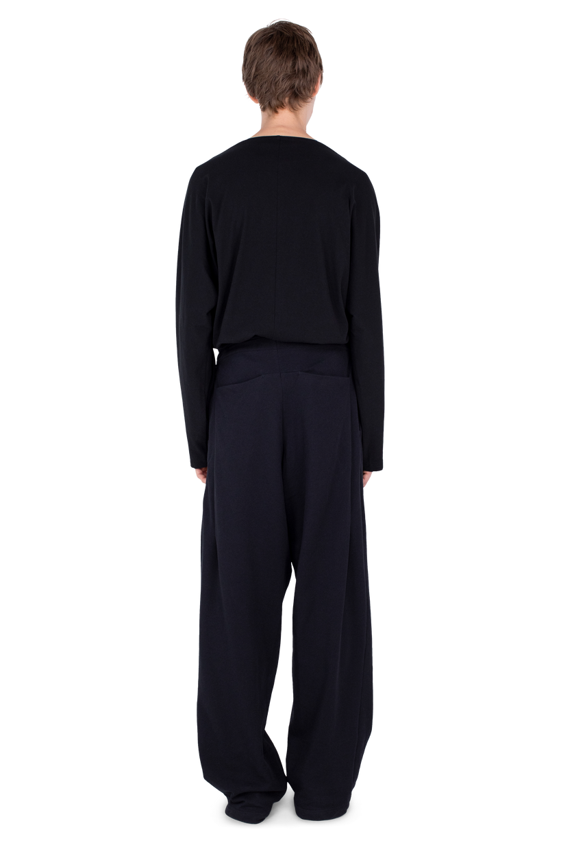 OSCAR Wide Trousers — Smooth Black