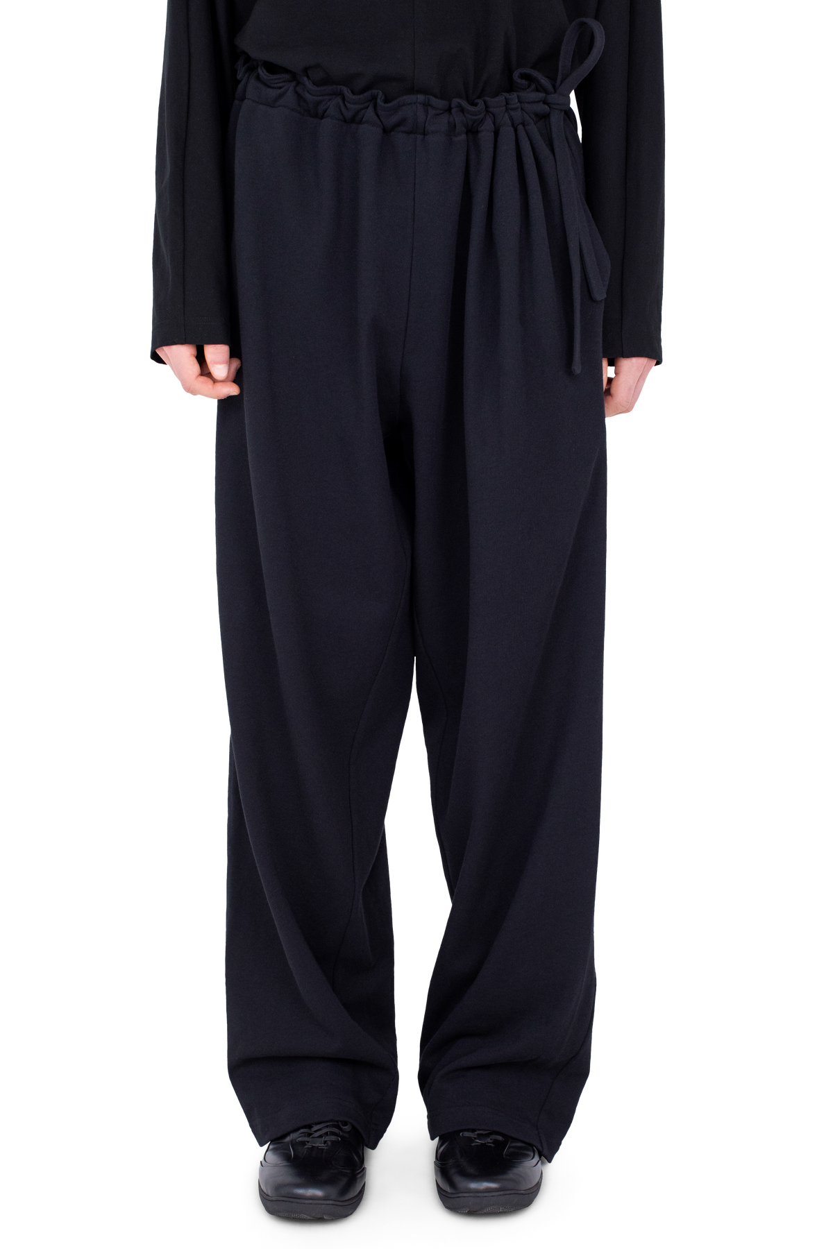 OSCAR Wide Trousers — Smooth Black