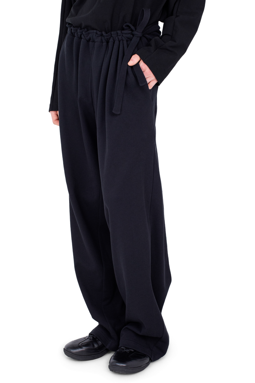 OSCAR Wide Trousers — Smooth Black