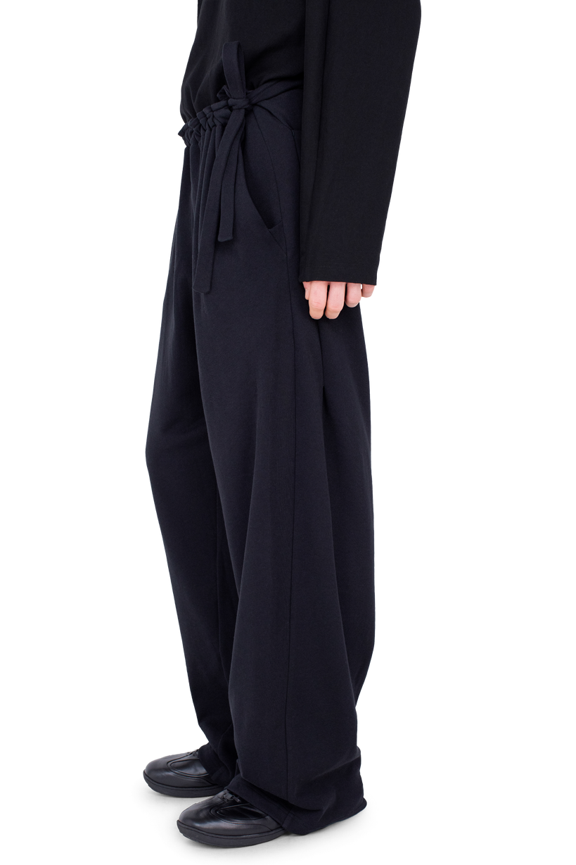 OSCAR Wide Trousers — Smooth Black