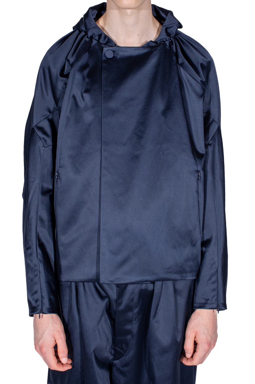 HELMOND Gathered Blouson — Dark Sapphire