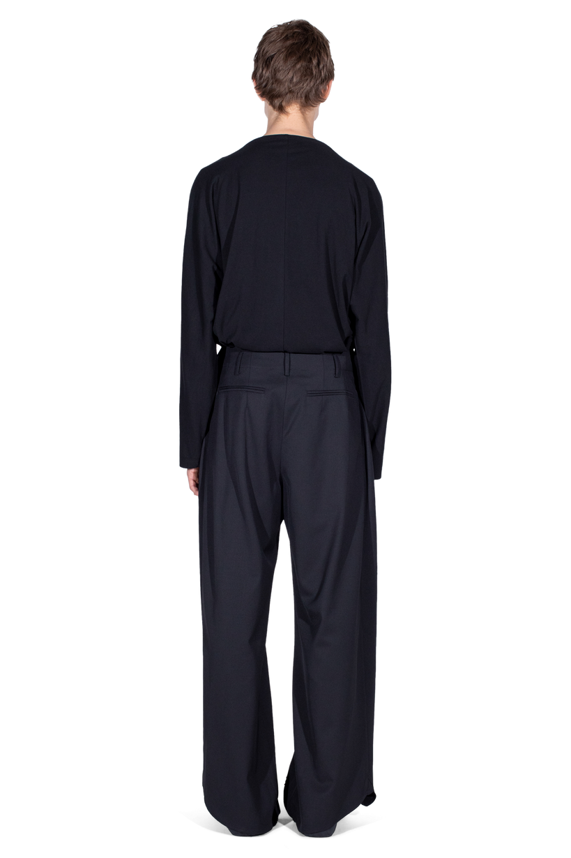 CURSUS Drape Trousers — Crow Black