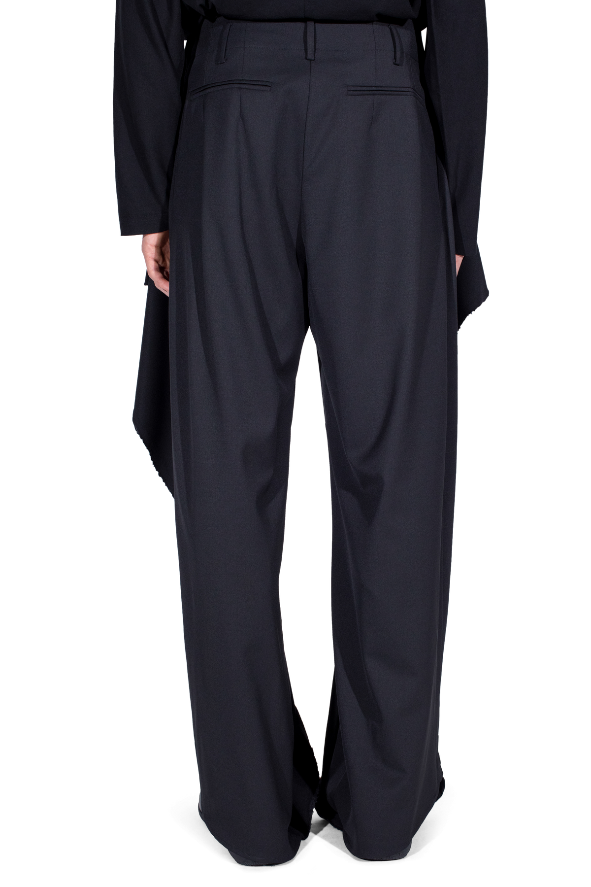 CURSUS Drape Trousers — Crow Black