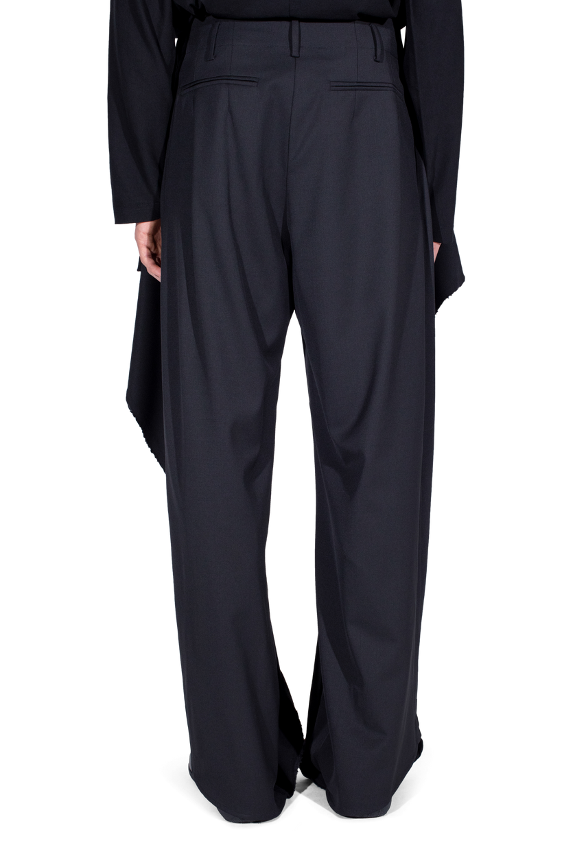 CURSUS Drape Trousers — Crow Black