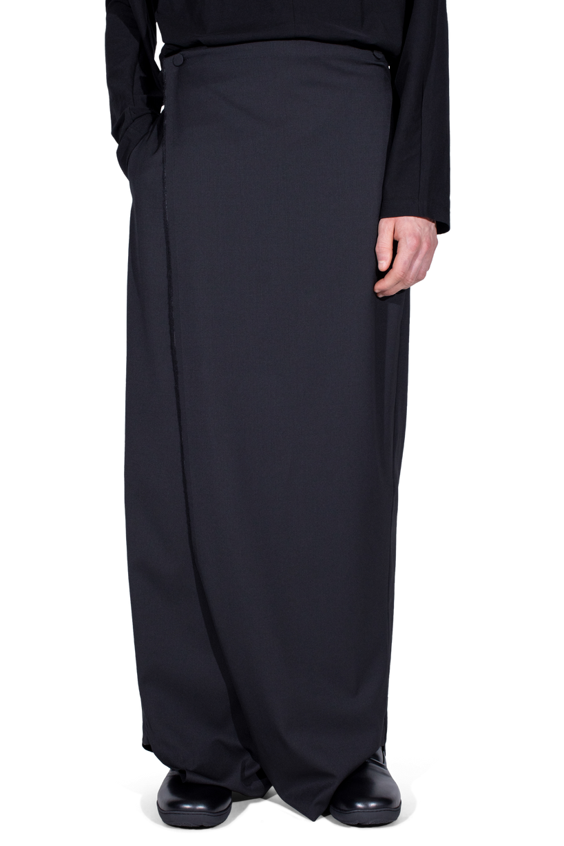 CURSUS Drape Trousers — Crow Black