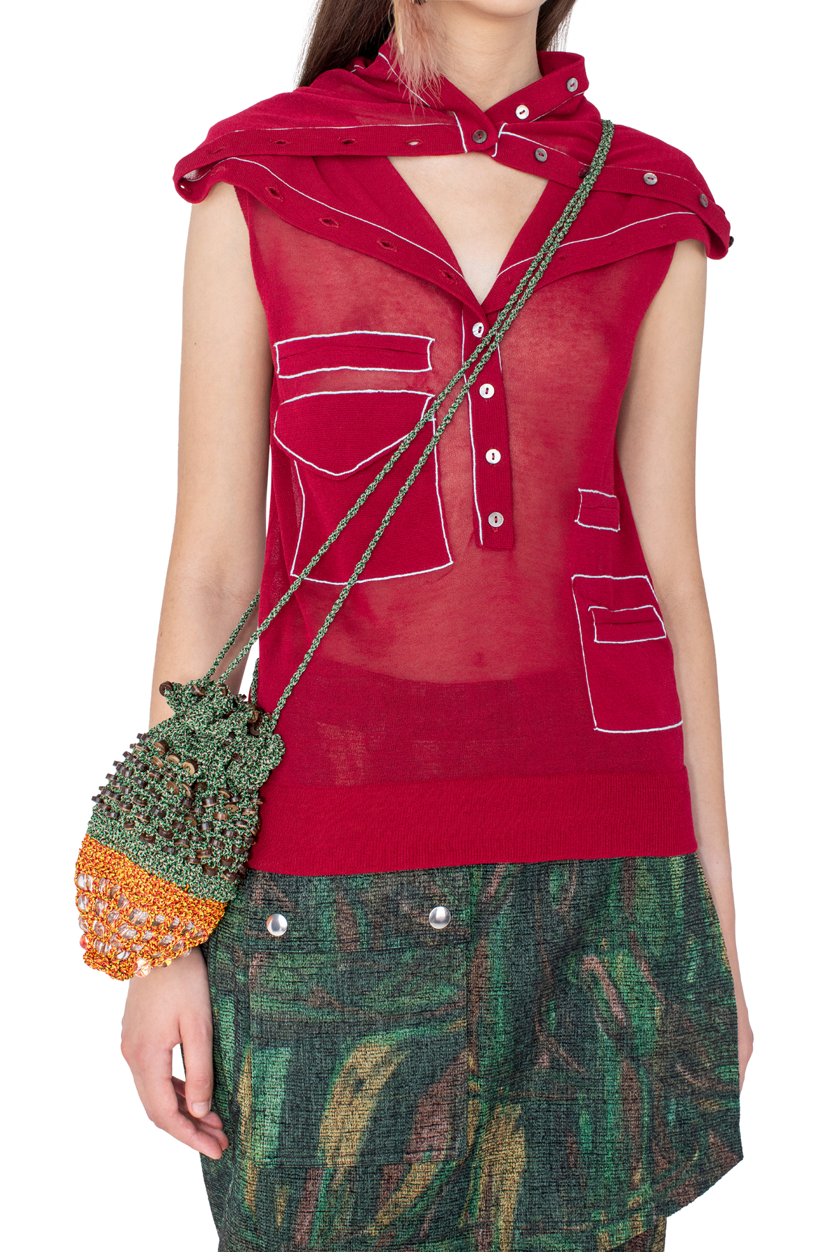 GANNET Crochet Pouch — Camouflage / Fireball (Exclusive)